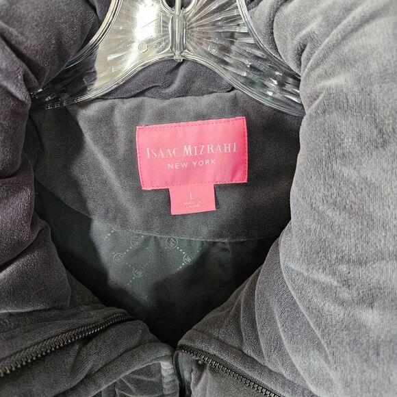 ISAAC MIZRACHI LIVE Velvet Puffer Jacket Size Large - Picture 4 of 5